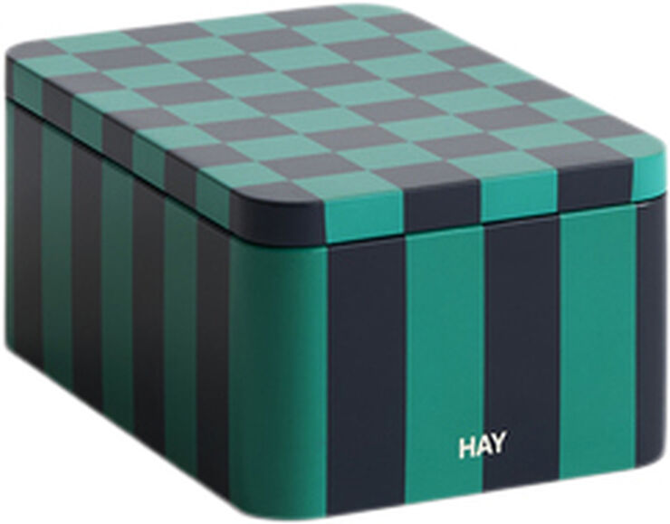 Hay Tin Container-Small-Green and dark