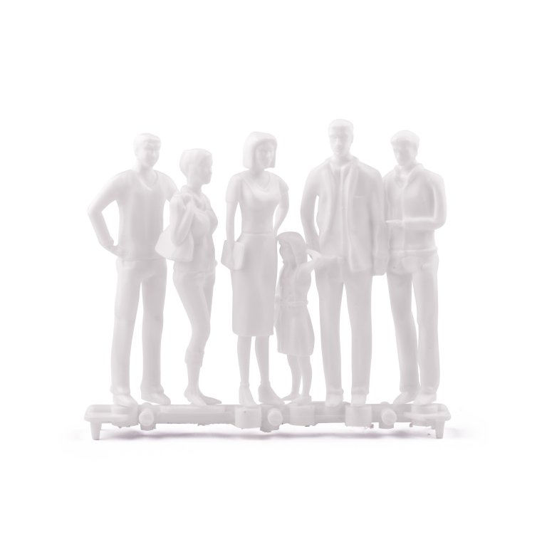 Hermoli Detail-Figuren, unbemalt, weiß, 1:25
