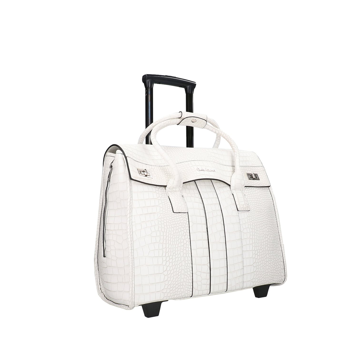 Olivia Lauren Bianca Business Trolley mat croco wit