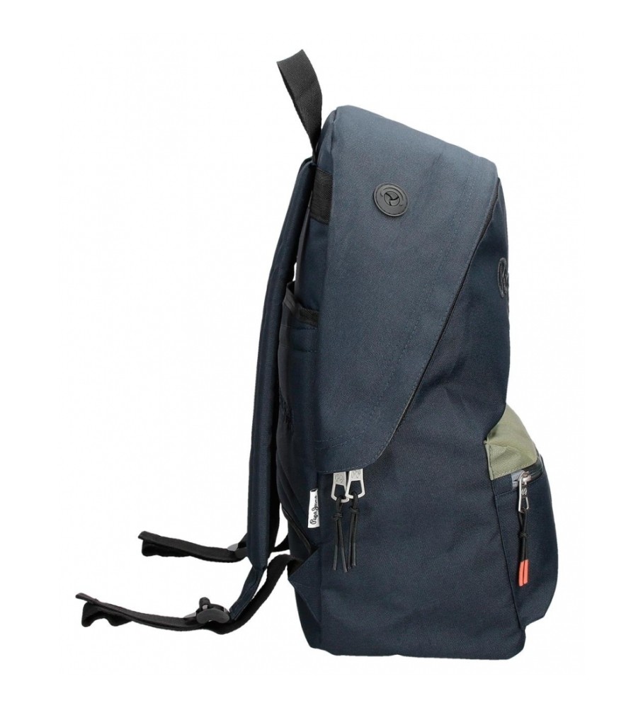 Mochila Pepe Jeans Cromwell de 44 cm, adaptável a carrinho preto.