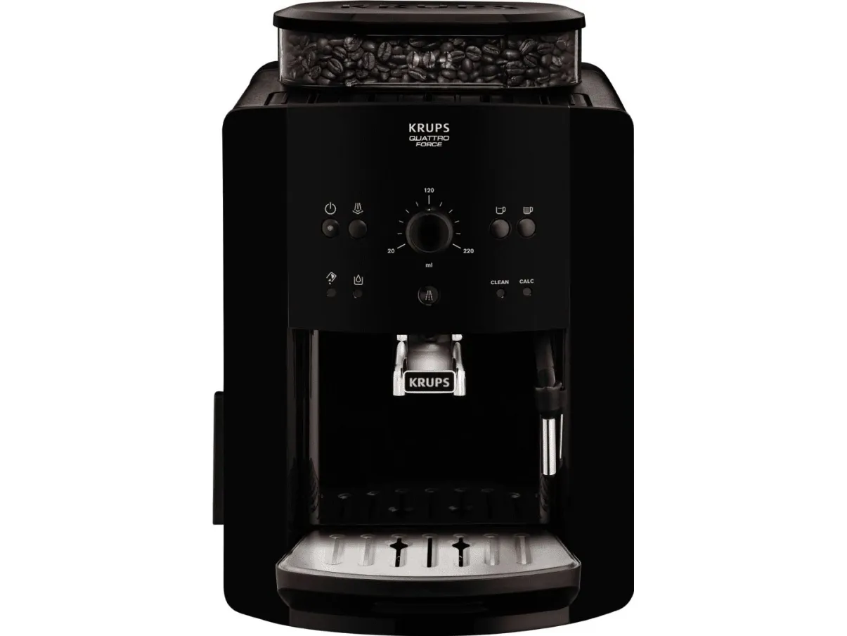 Krups Arabica EA8110, Espressomaskine, 1,7 L, Kaffebønner, Indbygget kværn, 1450 W, Sort