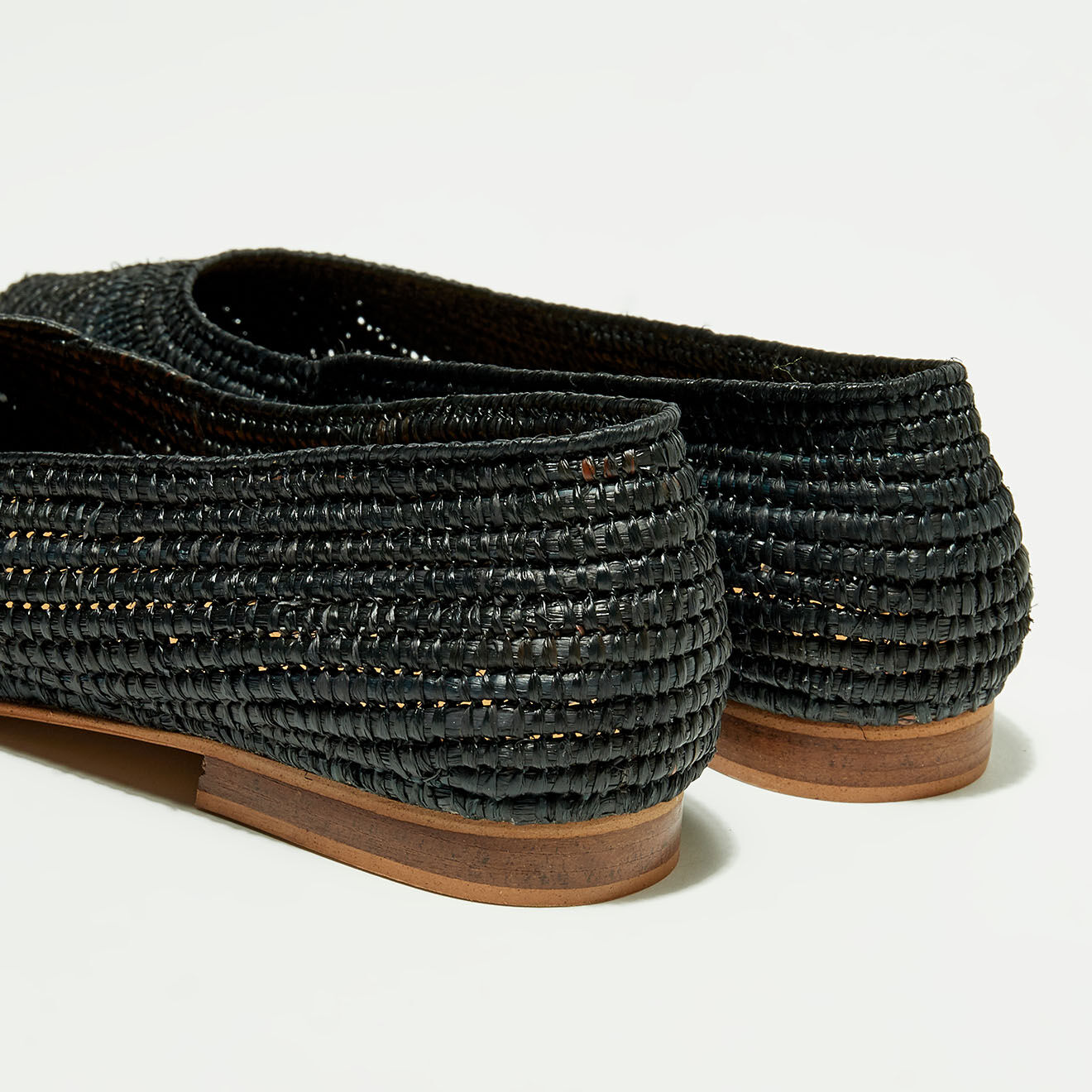 Quartier Latin Ballerines en Raphia noires