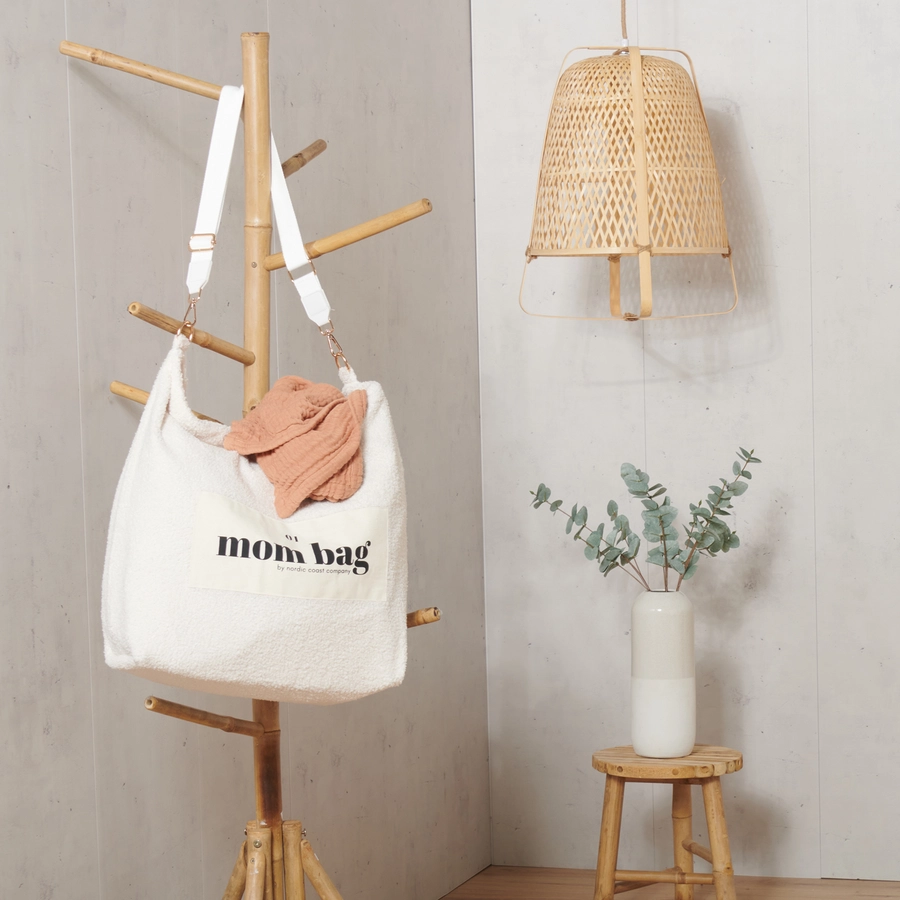Nordic Coast Company Mom Bag Teddy Bouclé Natur