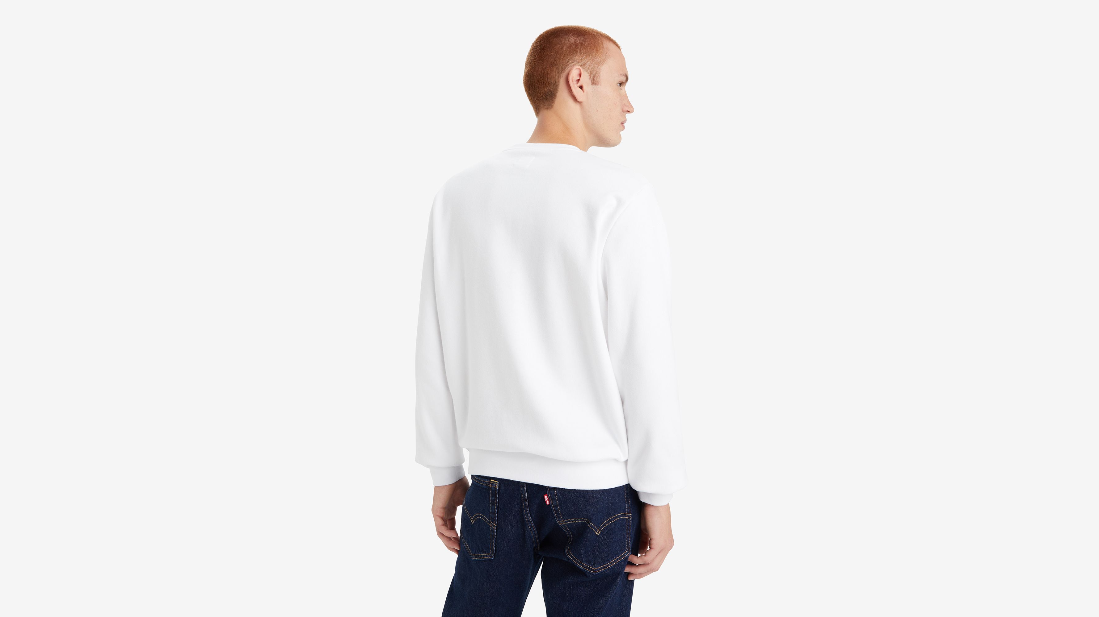 Sweat-shirt col rond graphique Standard - Western Htg Logo Crew White+ - Blanc