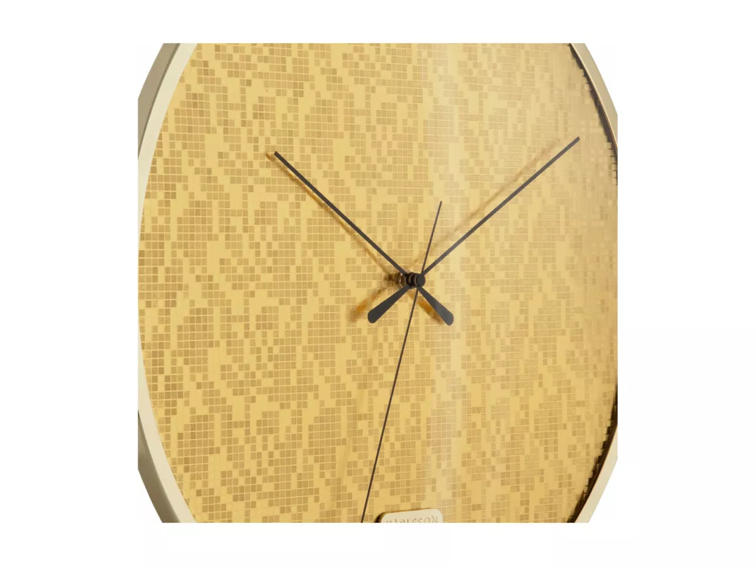 Horloge murale Disco D40cm Or Present Time