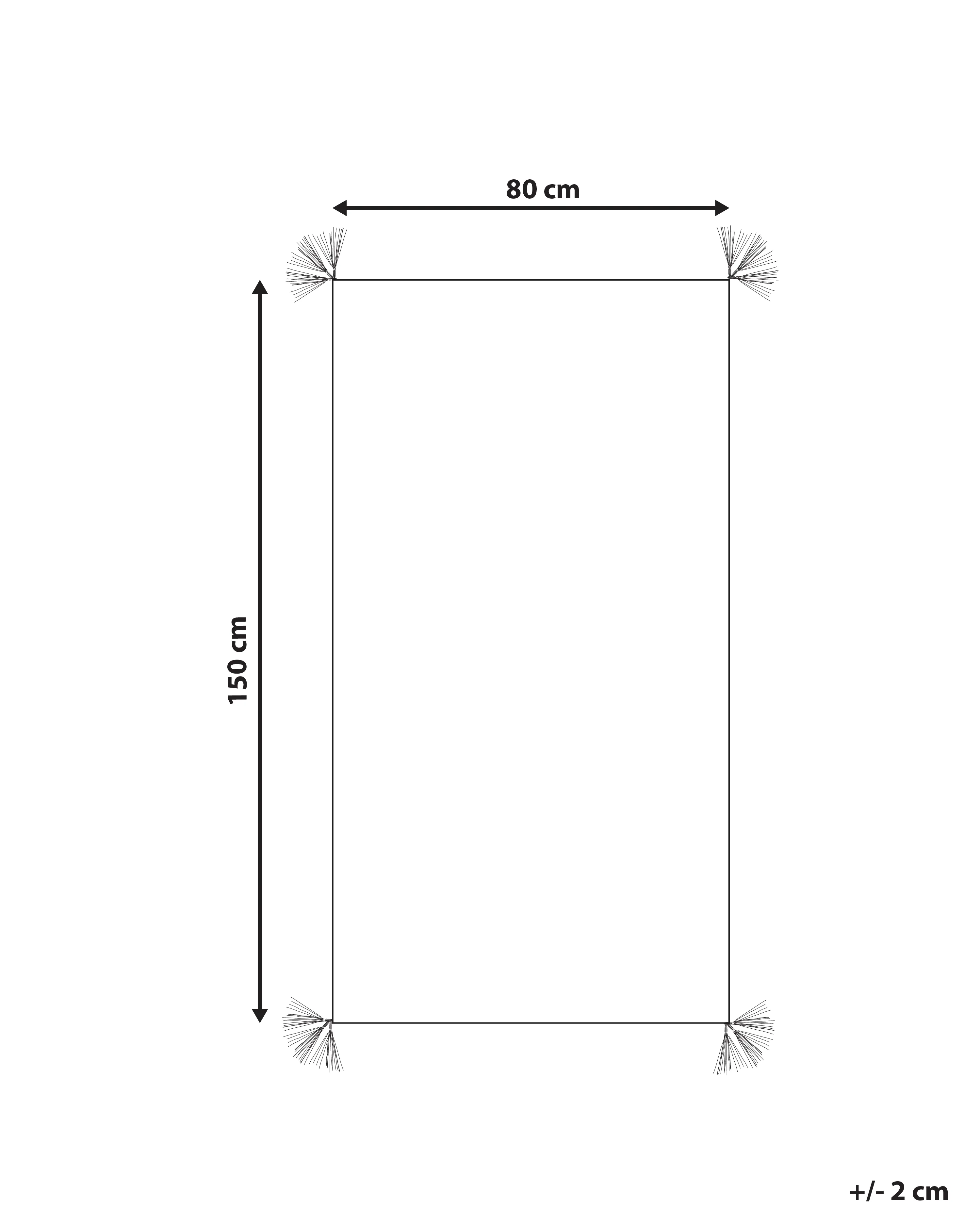 Vloerkleed KARTAL Wit 80 x 150 cm Katoen