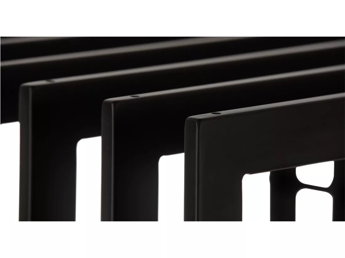 Etagère bois de cheminée - Métal - 50 x 40 x 150cm - Noir-mat - Irving