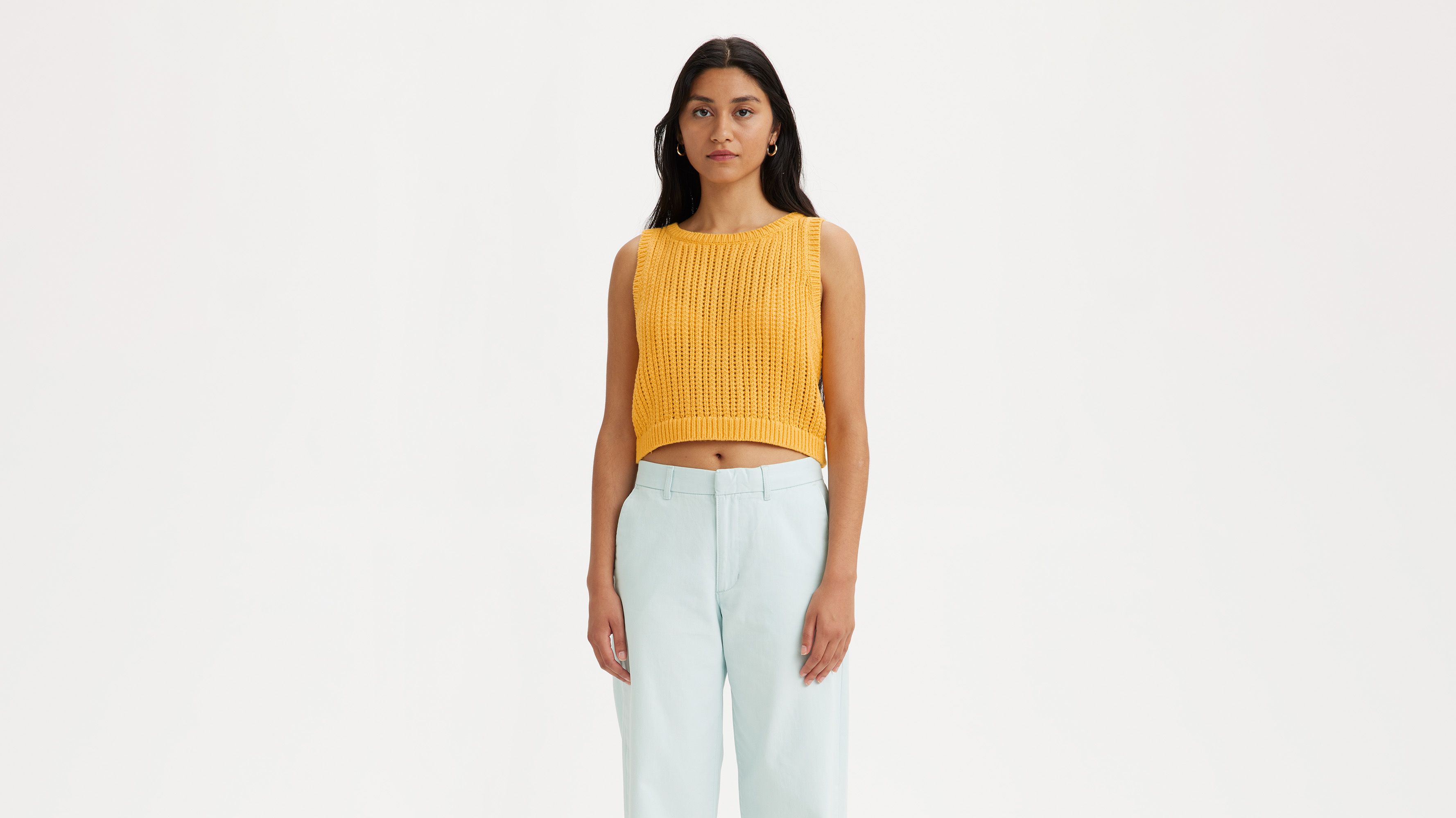 Gilet sans manches bleu layette - Amber Yellow - Orange