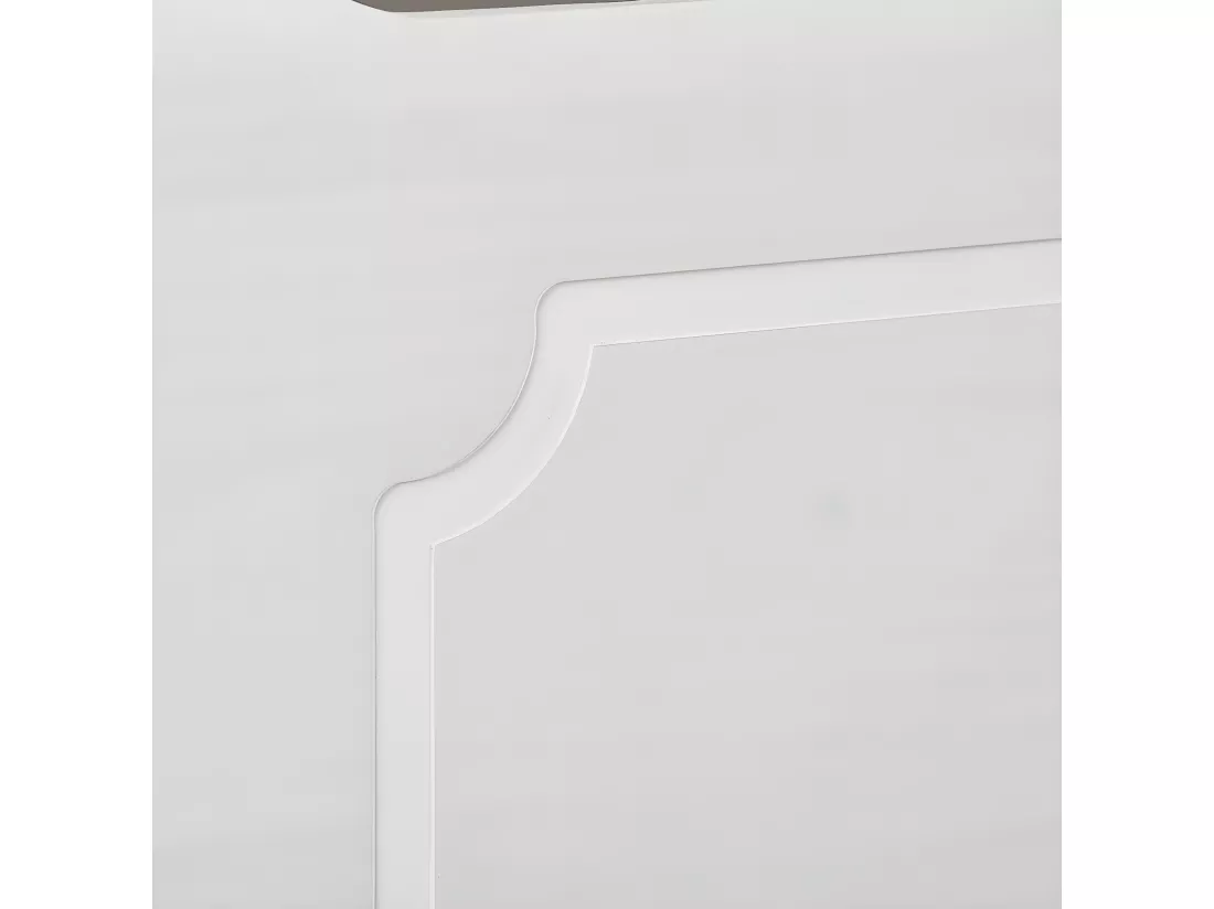 KALISHA - Coffre à Jouets Bois Massif Vernis Blanc