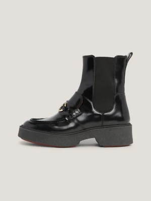 Botas Mocassim TH Monogram em Couro