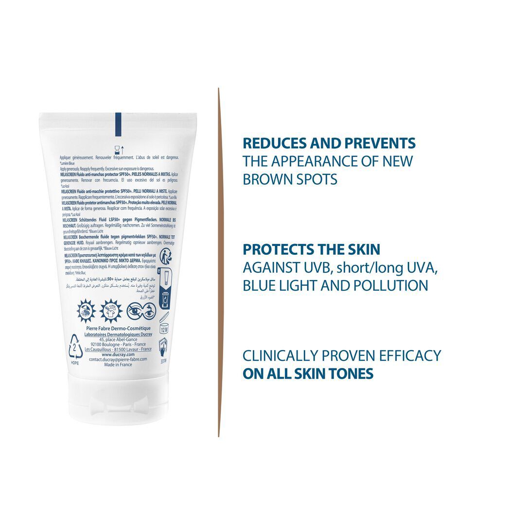 Ducray Melascreen Fluído Protetor Anti-Manchas SPF50+ 50ml - 50ml