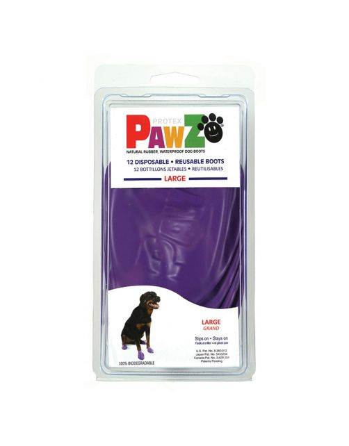 Pawz Rubber Dog Boots - Hondenschoen - Paars Large