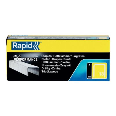 Rapid - Boîte de 5000 Agrafes N°13 (13/4mm) - acier galvanisé - pour cloueur