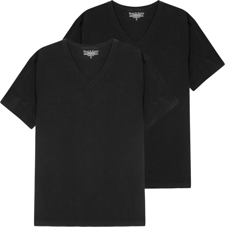 Bread & Boxers 2-pack V-Neck Black