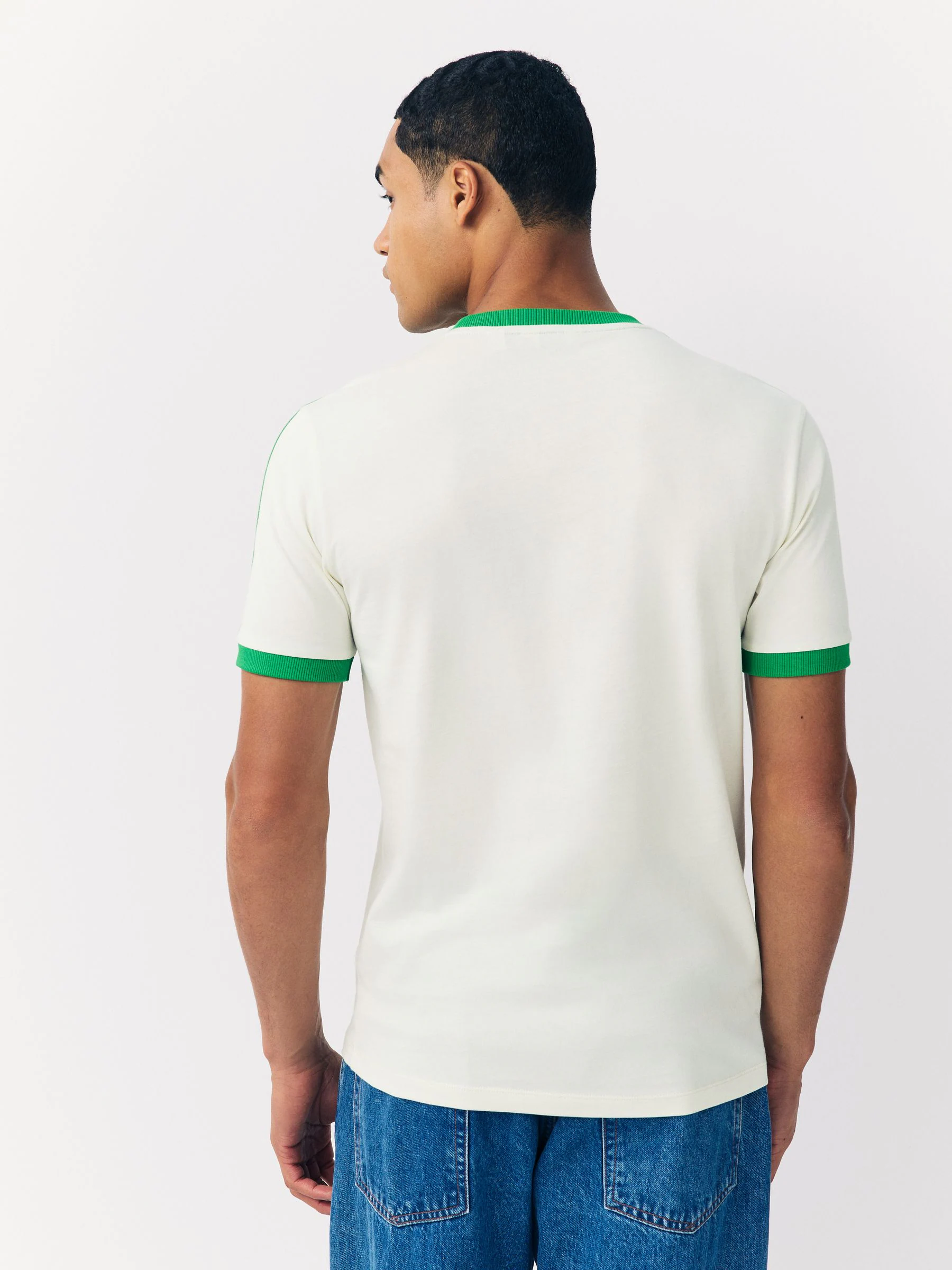 Wit - T-shirt met voetbal graphic print