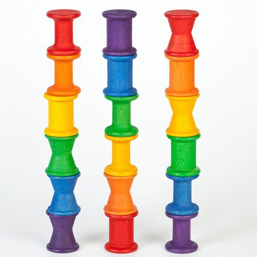 Grapat houten rollers (18st)