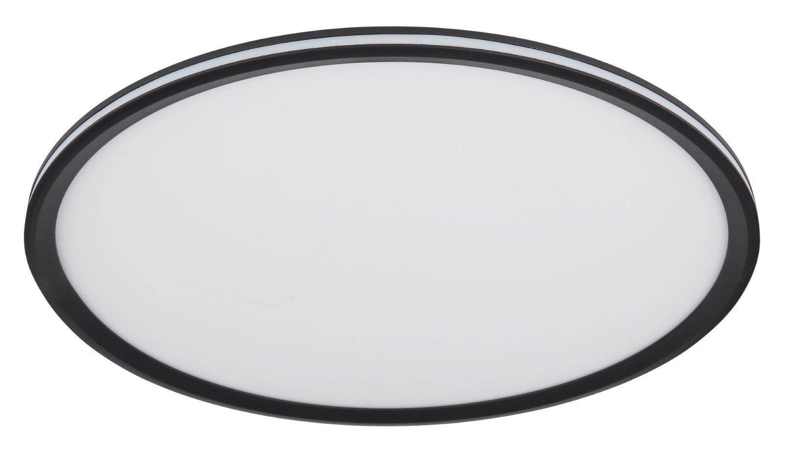 LED-Deckenleuchte - schwarz matt - opal - Ø 50 cm