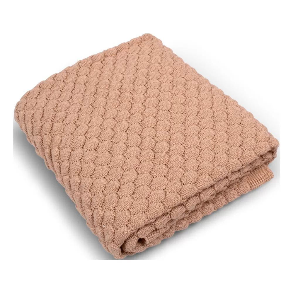 Filibabba Strikket babytæppe - Ivory Cream