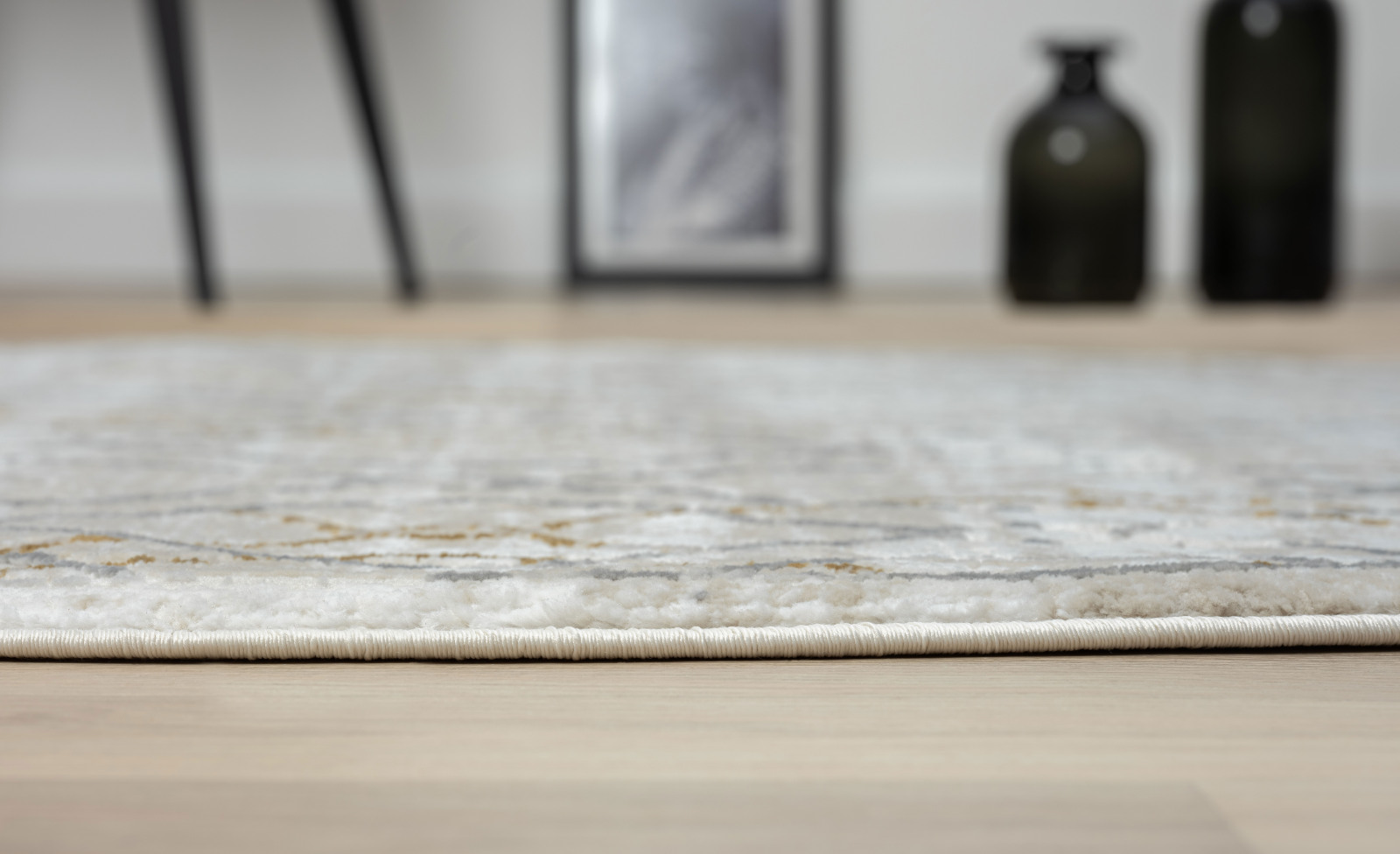 Kurzflorteppich MY FLOOR - beige -Ø 120 cm