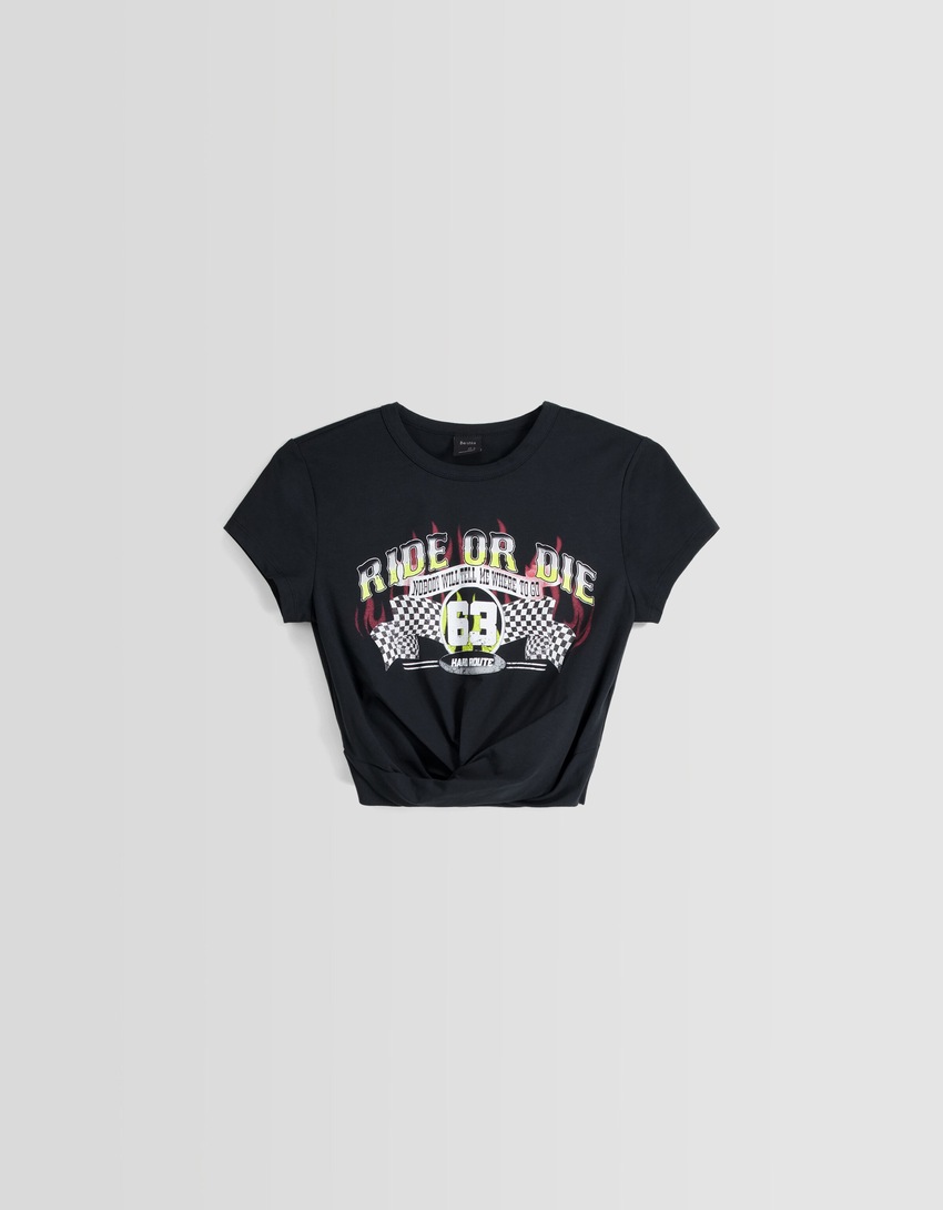 Camiseta de manga curta com estampa