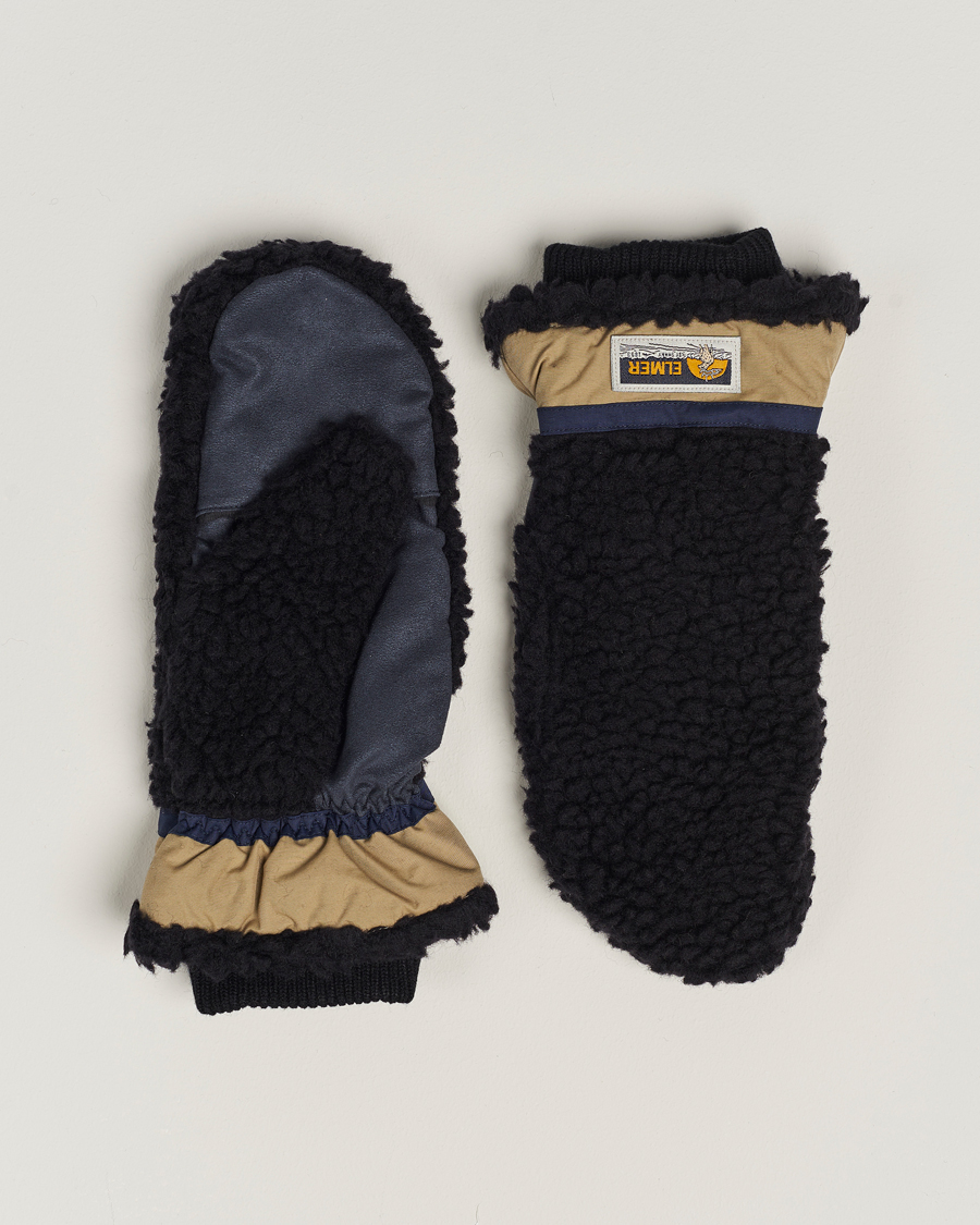 Elmer by Swany Miyo Wool Teddy Mittens Black