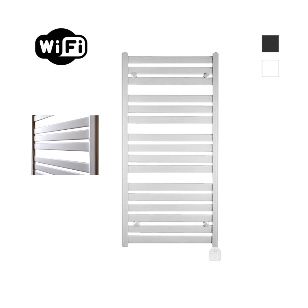 Sanicare Carini Moda elektrische Wifi radiator 120x60cm mat wit met thermostaat wit rechtsonder