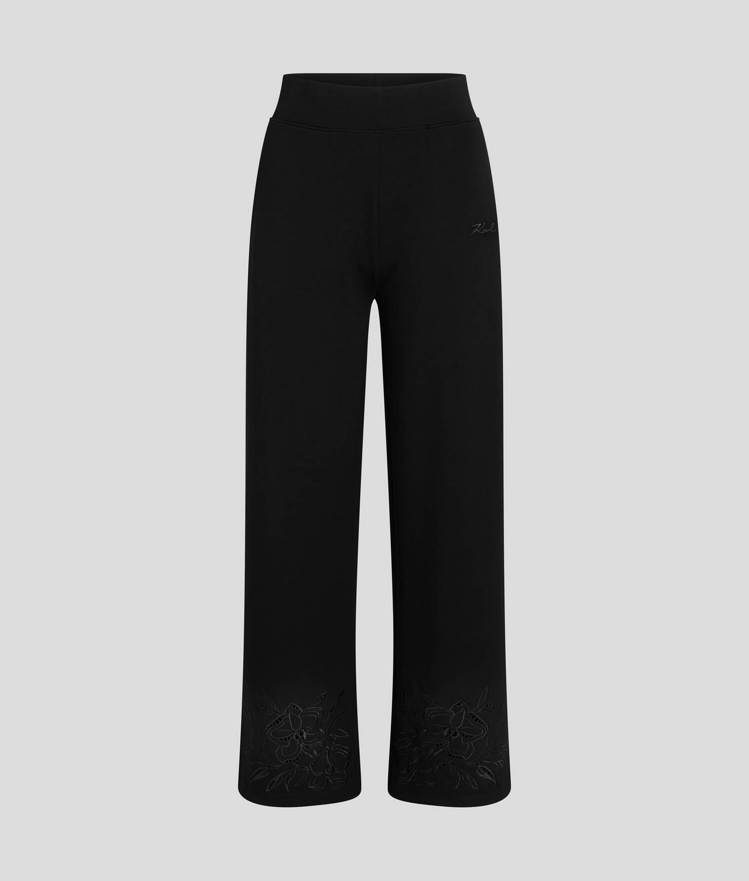 JOGGING AVEC BRODERIE ORCHIDÉE - Noir