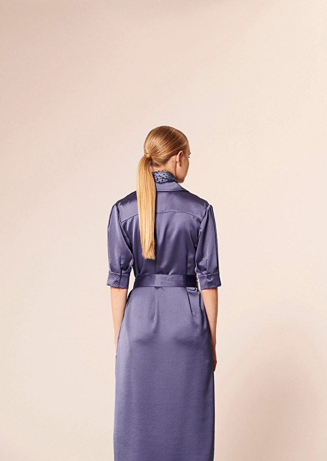 Robe Rochableue en satin