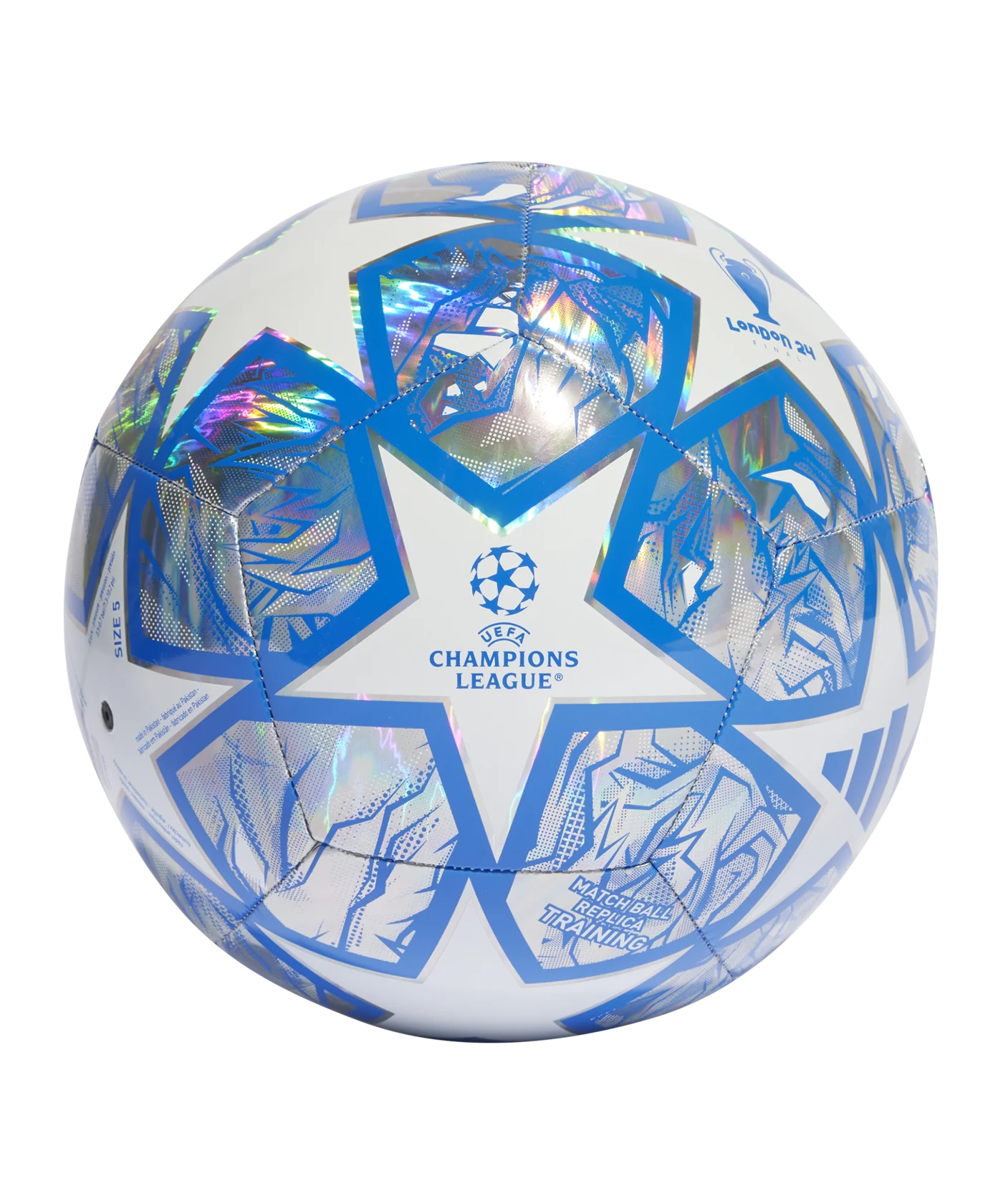 adidas Trainingball UCL London Silber Weiss