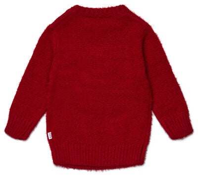 Luca & Lola Baby Genser Winter Bunny, Red