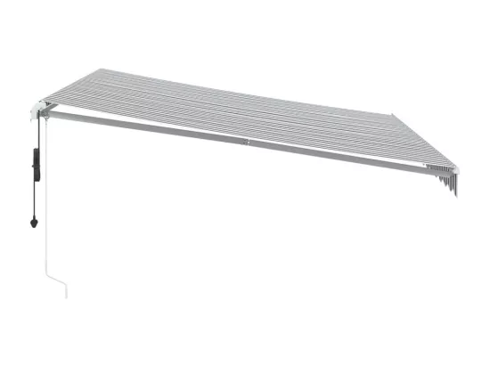 Auvent rétractable automatique anthracite et blanc 400x300 cm