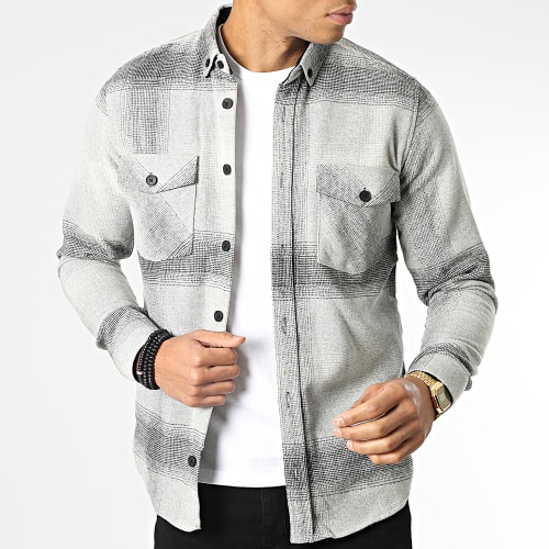 Surchemise Carreaux Y-2042 Gris Chiné