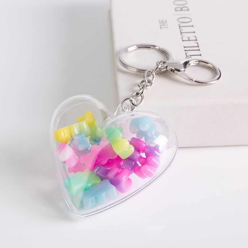 Miumi - Sleutelhanger met hartvormige plastic tashanger (verschillende ontwerpen)