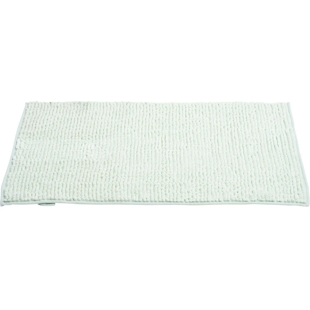 Tapis de salle de bain chenille vert 45x65cm