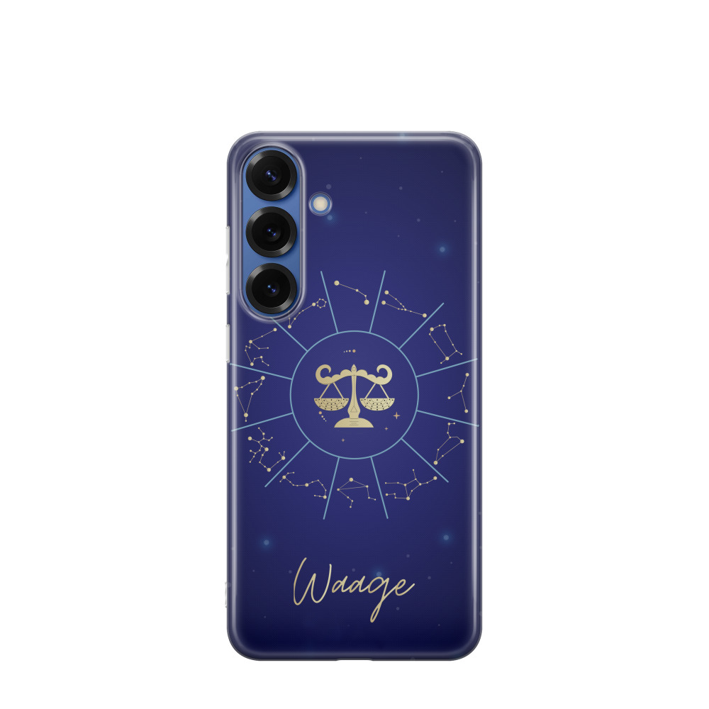 Samsung Galaxy S25 Plus Gummi Hülle Waage 3 - Blau