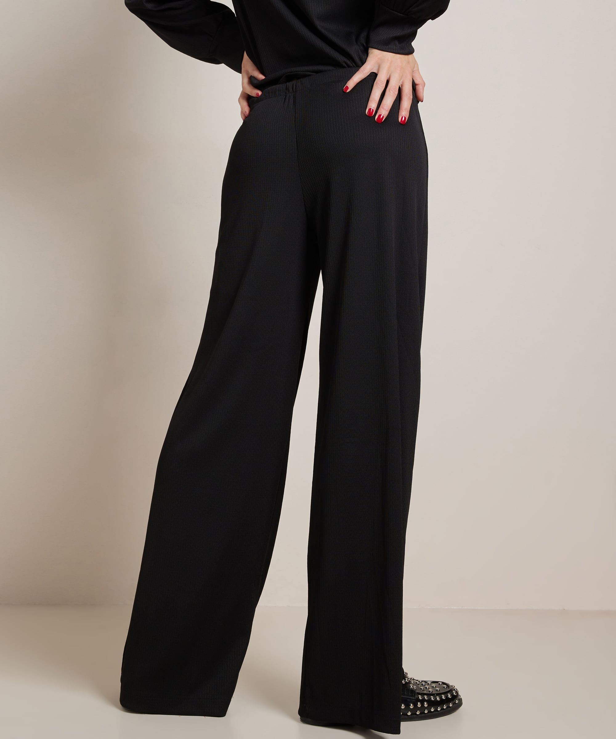 wide fit broek structuur