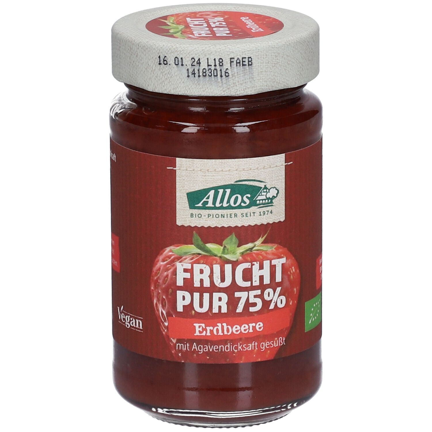 Allos Bio Frucht Pur 75 % Erdbeere