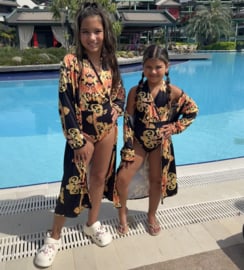 Kimono & swimsuit - black