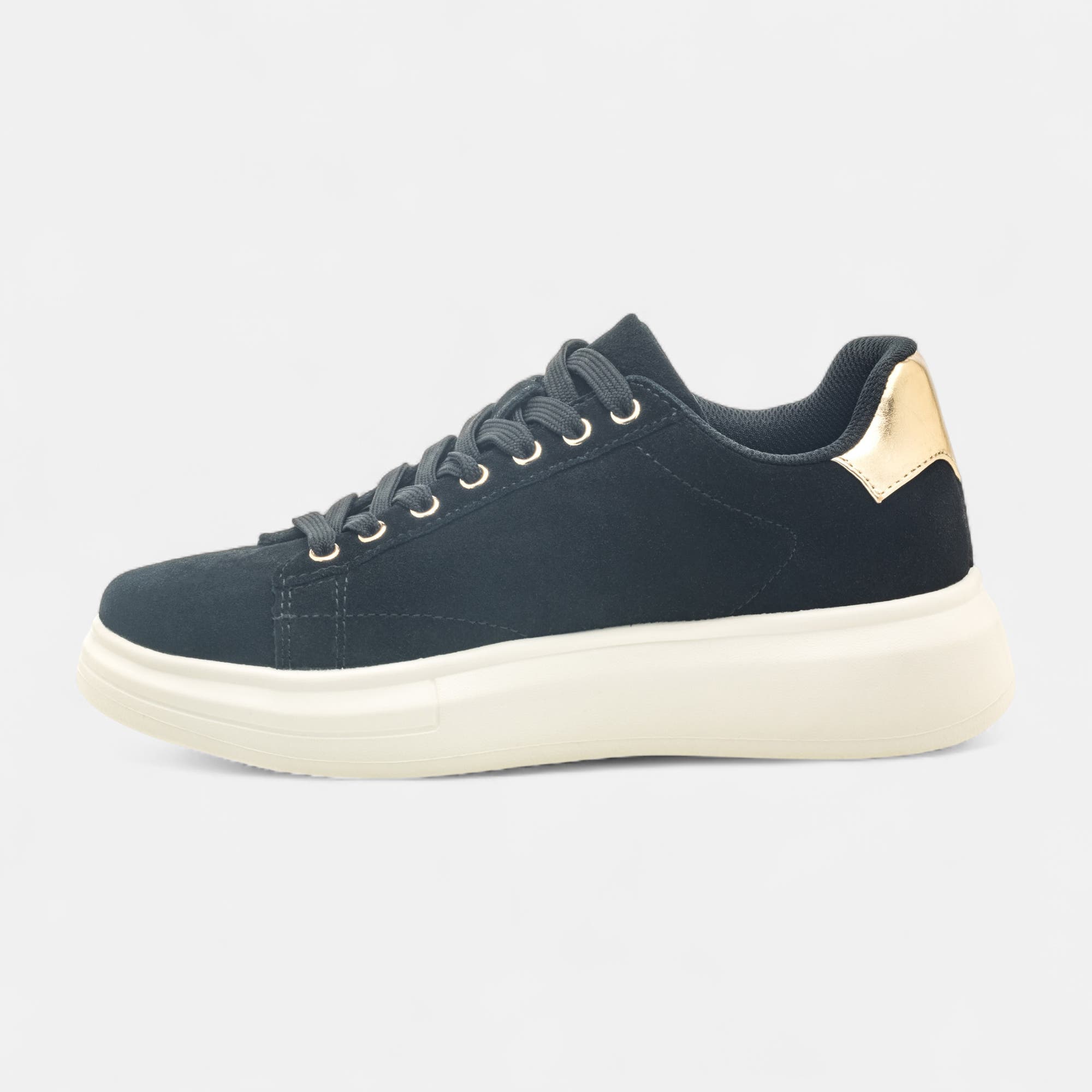 Sneakers Femme en cuir noir