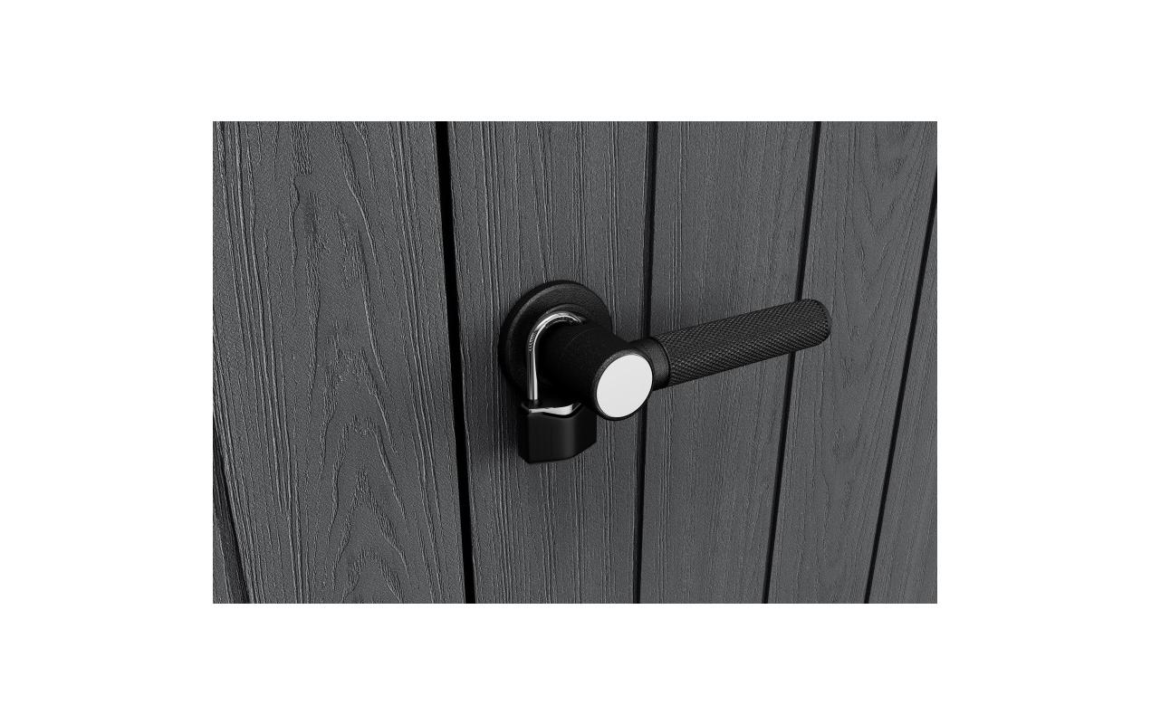 Gartenschrank Cortina Alto 140 x 73.6 x 170.4 cm, Grau<br>Lagerschuppen