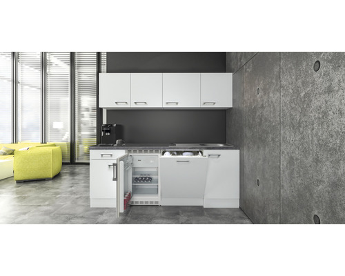 Flex Well keukenblok met apparatuur Varo 210 cm wit mat gedemonteerd omkeerbaar uitvoering 00011937