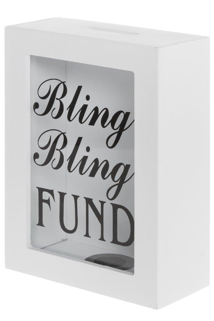 Spardose SOLARA - weiß - Bling Bling Fund