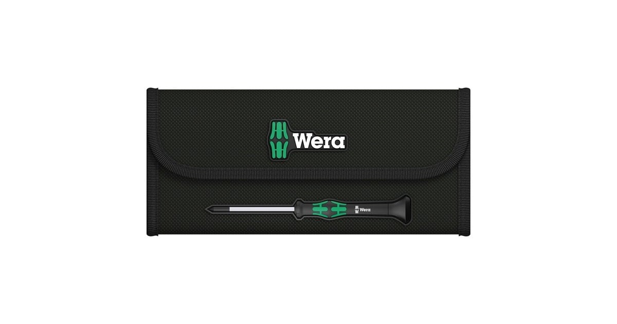 WeraKraftform 12SB1 Micro-schroevendraaierset  (Zwart/groen, Voor elektrische apparaten)