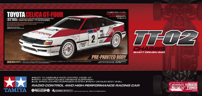 Tamiya - Rc Toyota Celica Gt-Four St165 Tt-02 Fjernstyret Bil Byggesæt - 1:10 - 47491