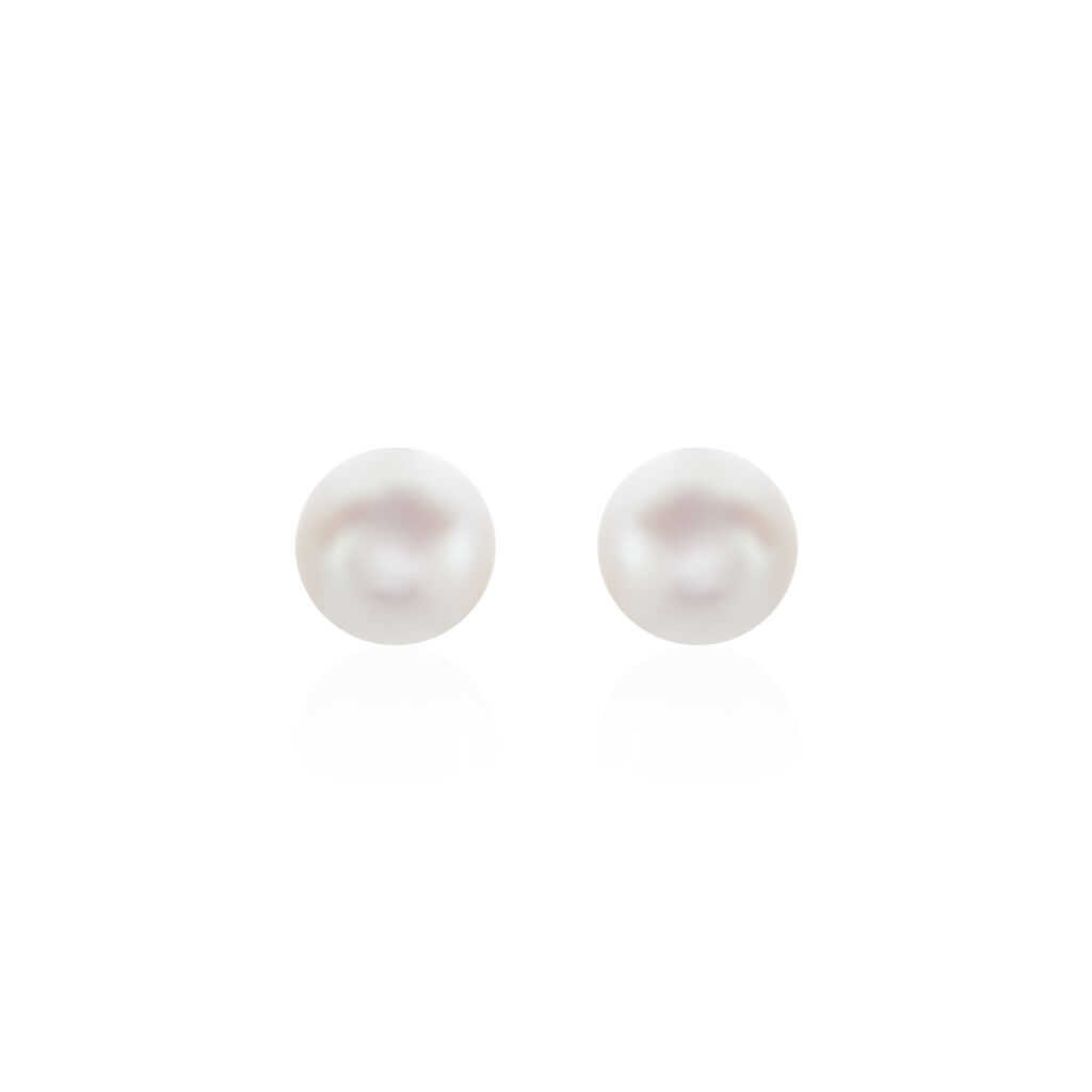 Boucles D'oreilles Puces Suki Or Jaune Perle De Culture