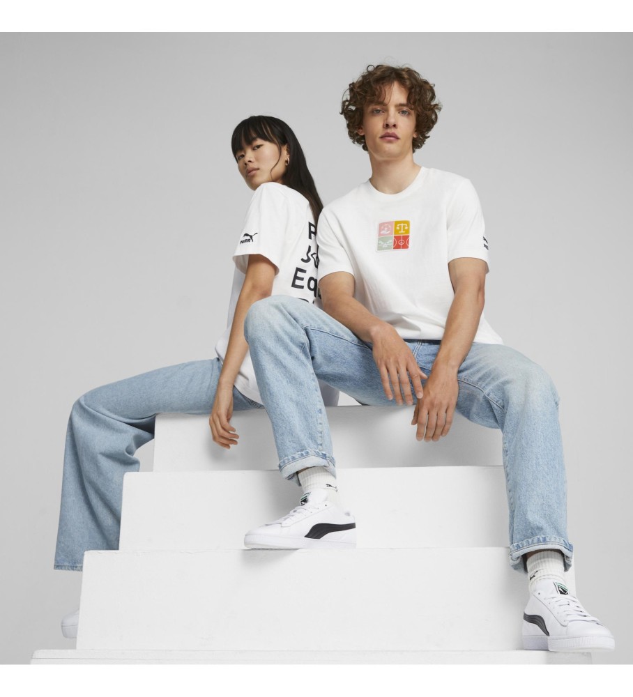 Camiseta Puma Unisex Classics Icons branca