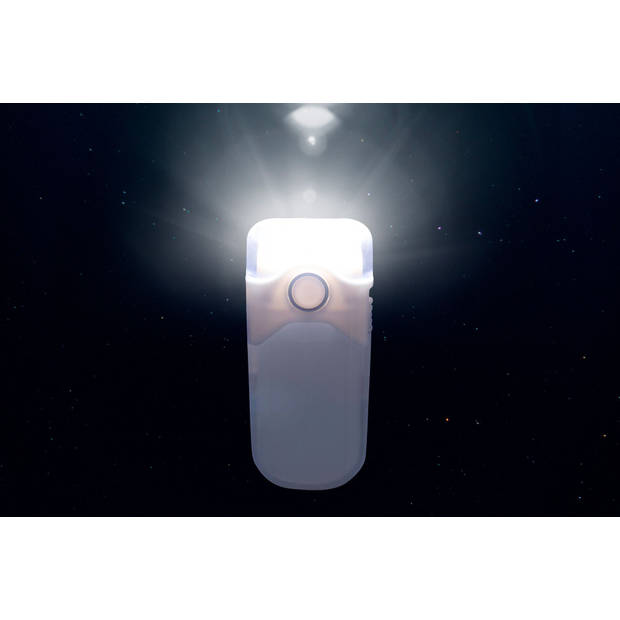 Oplaadbare LED zaklamp / automatisch LED nachtlampje Alecto Wit