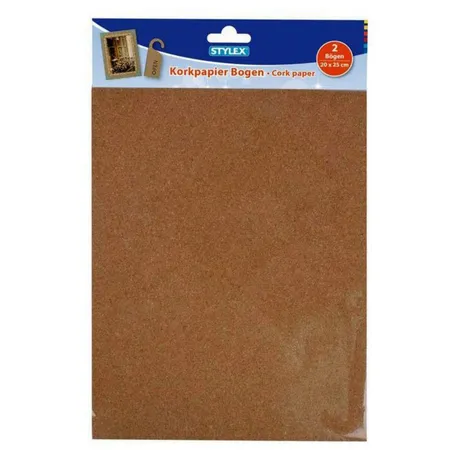 Stylex Korkpapier 20x25 cm 1mm stark, 2 Blatt