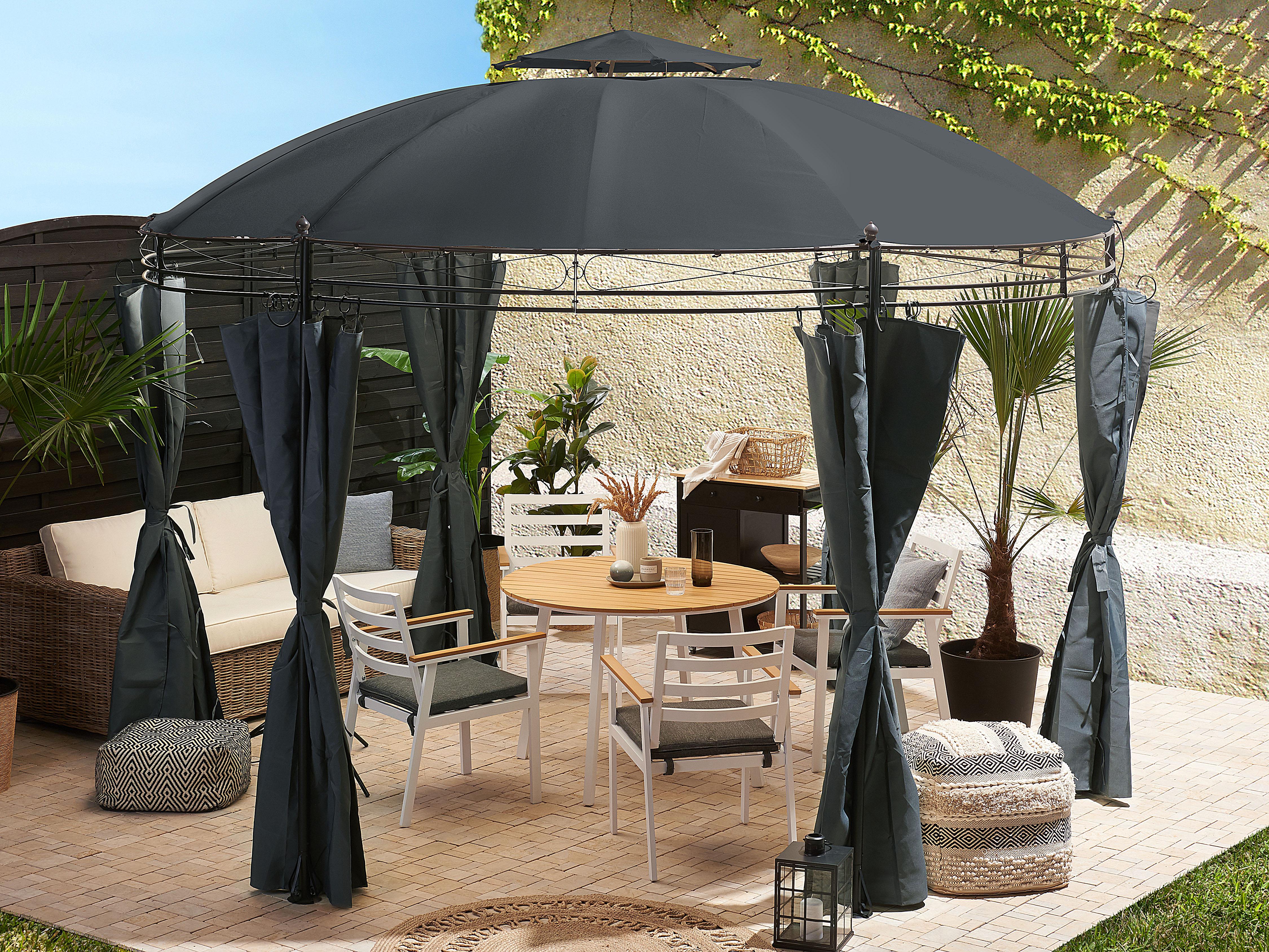 Paviljoen SAFARA Metaal 368 cm 368 cm Grafietgrijs