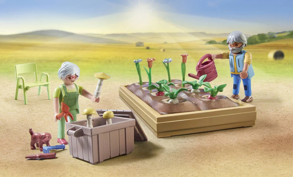 GRANDS-PARENTS ET POTAGER - 71443